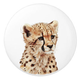 Cheetah Ansikte Knopp