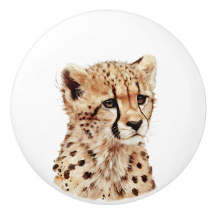 Cheetah Ansikte Knopp