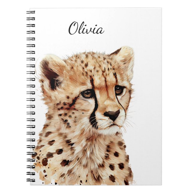 Cheetah Ansikte Personlig Anteckningsbok (Framsidan)