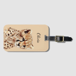 Cheetah Ansikte Personlig Bagagebricka