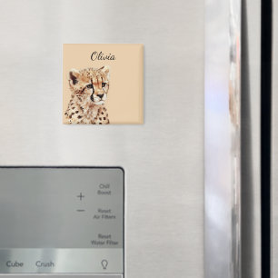 Cheetah Ansikte Personlig Magnet
