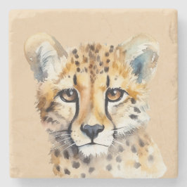 Cheetah Ansikte Stenunderlägg