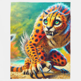 Cheetah Art Fleecefilt
