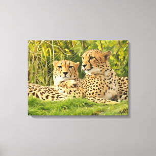 Cheetah Assions - Resten i Vilden Canvastryck