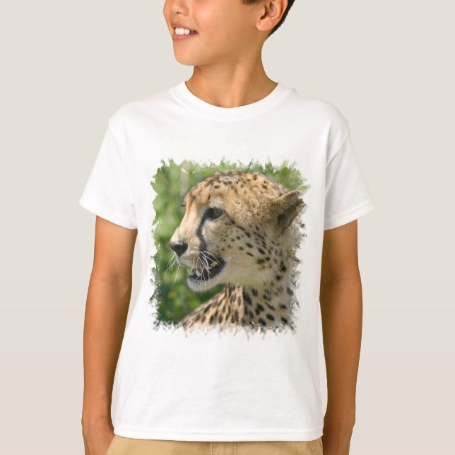 Cheetah Attack Children's T-Shirt (Framsida)