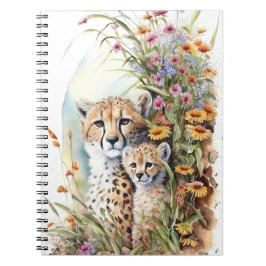 Cheetah Baby och Mamma School Office Notebook Gift Anteckningsbok