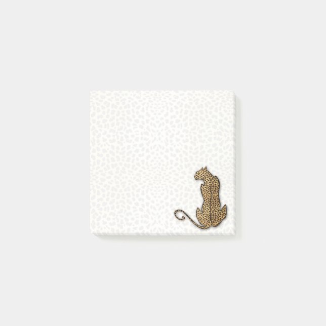 Cheetah Big Cat med matad djurutskrift Post-it Block (Framsida)