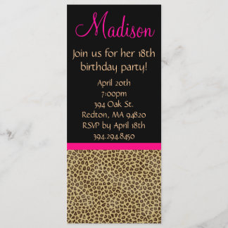 Cheetah Birthday-inbjudan Inbjudningar