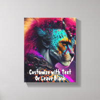 Cheetah Blue Rosa Weirdcore Rainbow Punk Mohawk