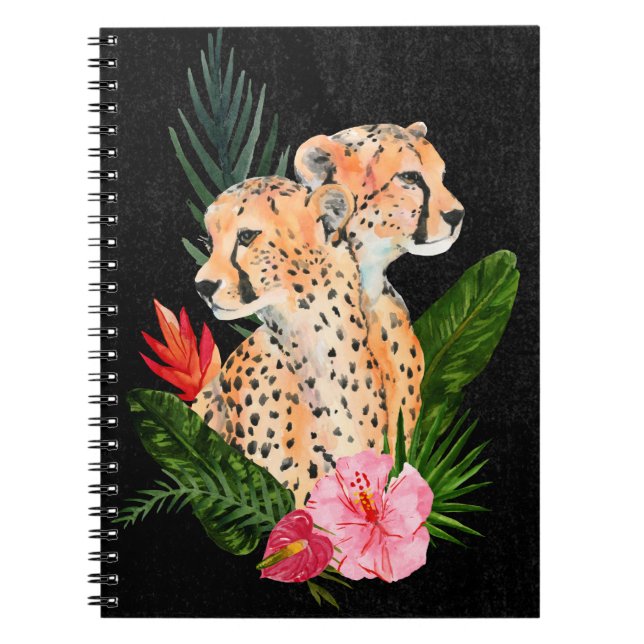 Cheetah Bouquet Anteckningsbok (Framsidan)