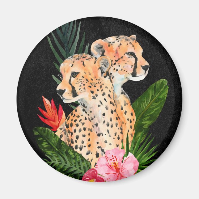 Cheetah Bouquet Magnet (Framsidan)
