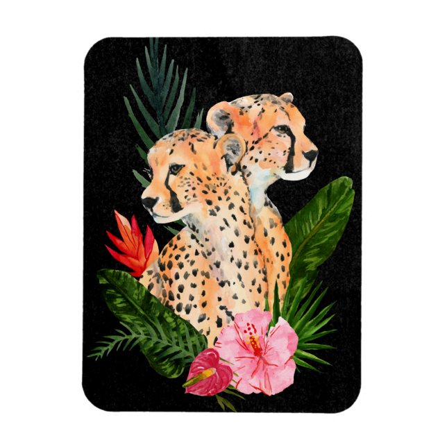 Cheetah Bouquet Magnet (Vertikal)