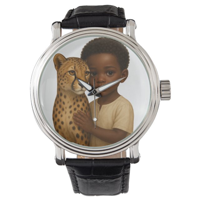 Cheetah & Boy: Bond of the wild and innocent Armbandsur (Framsida)