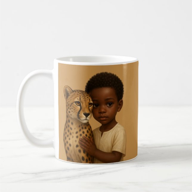 Cheetah & Boy: Bond of the Wild and Innocent Kaffemugg (Vänster)