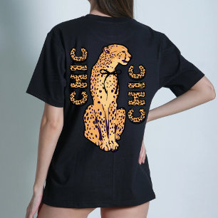 Cheetah Chic Graphic fold modern T-Shirt