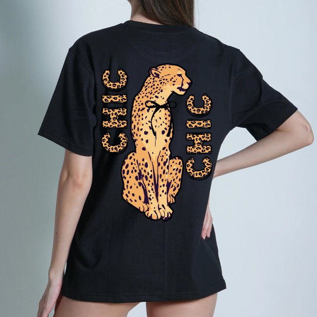 Cheetah Chic Graphic fold modern T-Shirt (Skapare uppladdad)