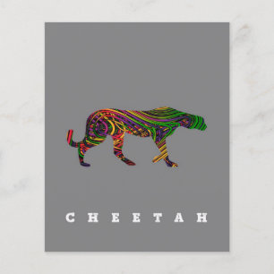 Cheetah-coolans utformning Fågelgåva från djur Flygblad
