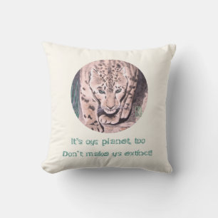 Cheetah "Det är min planet också!" Kudde