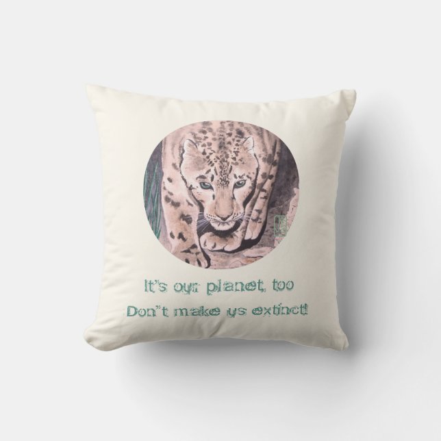 Cheetah "Det är min planet också!" Kudde (Framsida)