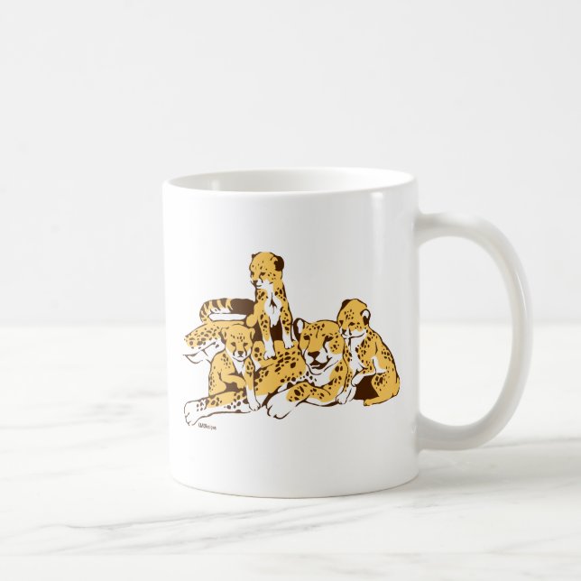 Cheetah Family Kaffemugg (Höger)