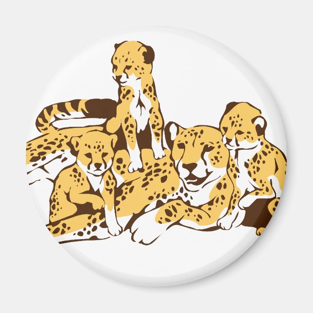 Cheetah Family Magnet (Framsidan)