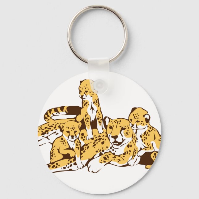 Cheetah Family Nyckelring (Framsida)