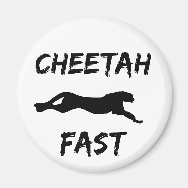 Cheetah Fast Funny Running Magnet (Framsidan)