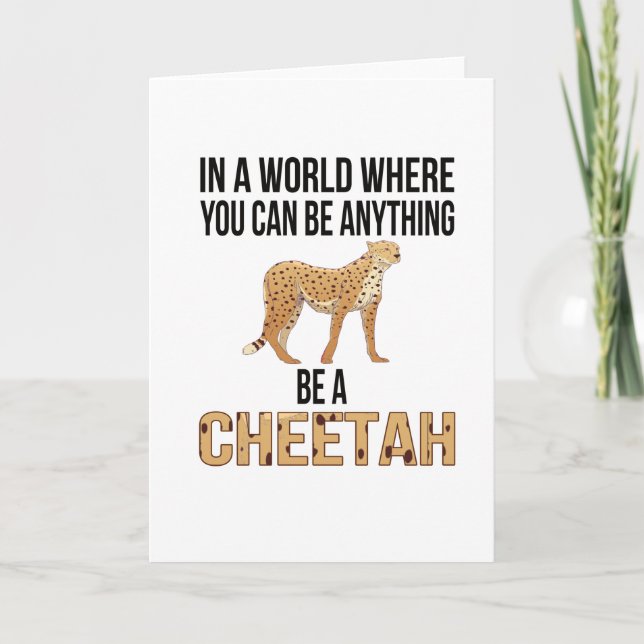 Cheetah Gifts Cheetah Älskare African Savanna Anim Kort (Framsida)