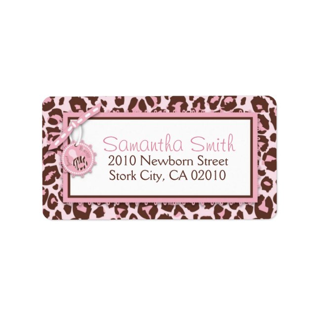 Cheetah Girl Address Label C Adressetikett (Framsidan)