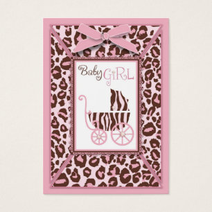 Cheetah Girl Gift Märkre Rosa A Visitkort