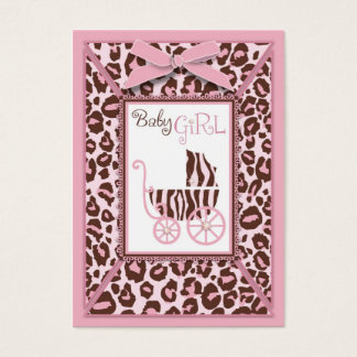 Cheetah Girl Gift Märkre Rosa A Visitkort