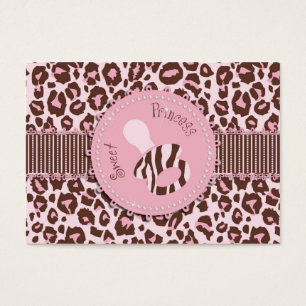 Cheetah Girl Gift Märkre Rosa B Visitkort