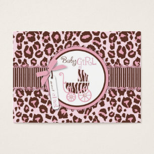Cheetah Girl Gift Märkre Rosa D Visitkort