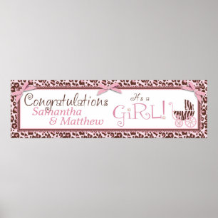 Cheetah Girl Party Banner B Poster