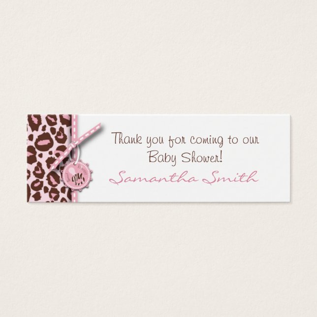 Cheetah Girl Smala Gift Card Rosa B Litet Visitkort (Framsidan)