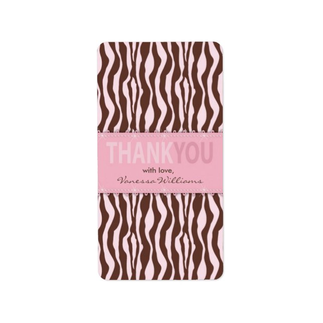 Cheetah Girl TY Mini Hershey Pub Label ZB Adressetikett (Framsidan)