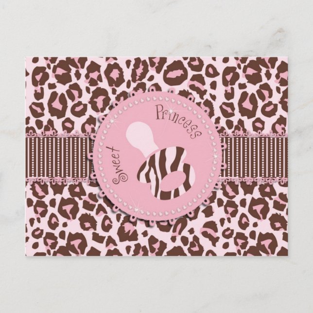Cheetah Girl vykort Rosa B (Framsida)