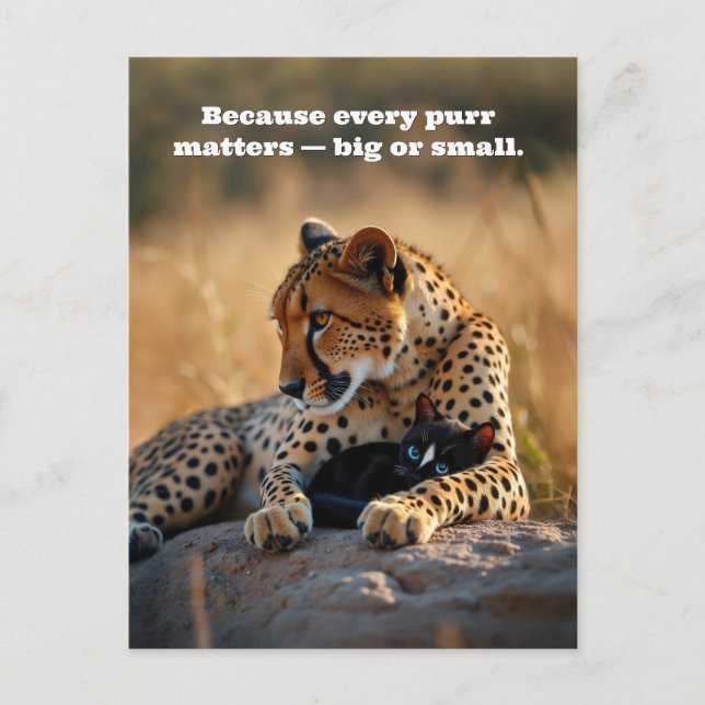 Cheetah Guardian, Kitten Heart Helg Vykort (Framsida)