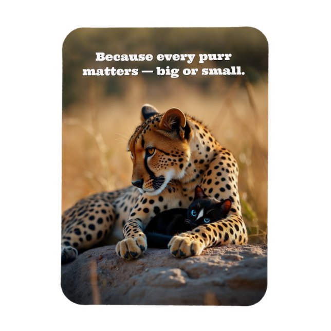 Cheetah Guardian, Kitten Heart Magnet (Vertikal)