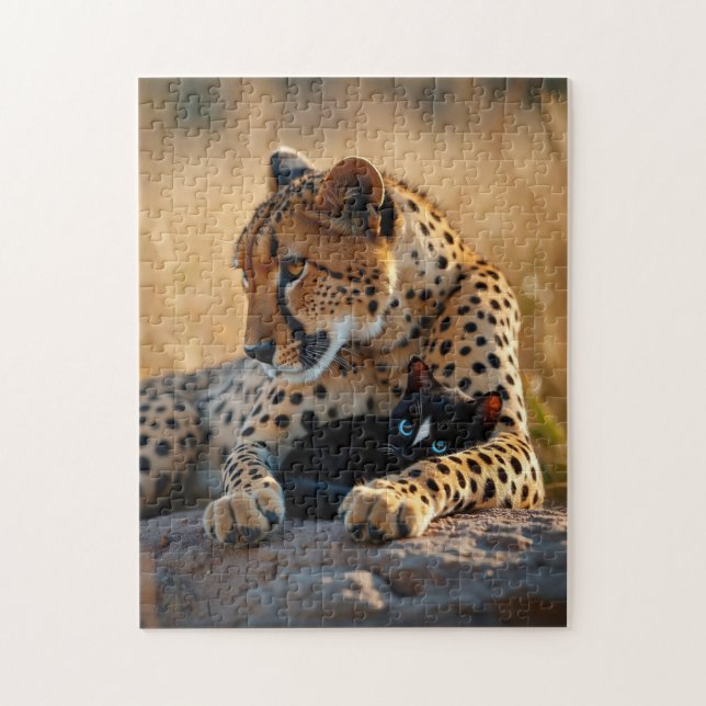 Cheetah Guardian, Kitten Heart Pussel (Vertikal)