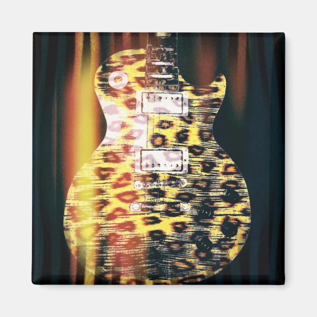 Cheetah Guitar Magnet (Framsidan)