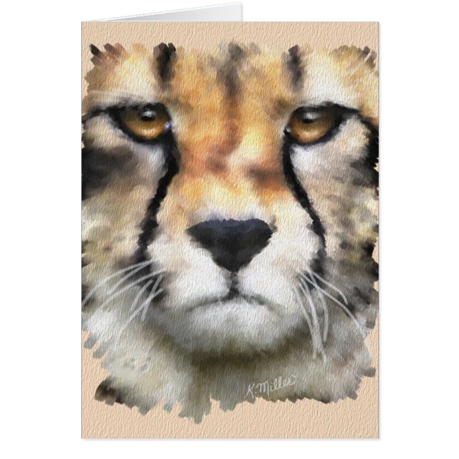 Cheetah Hälsningskort (Framsidan)