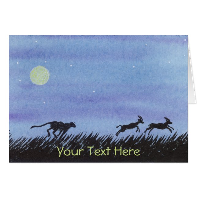 Cheetah Hälsningskort (Framsidan Horizontal)