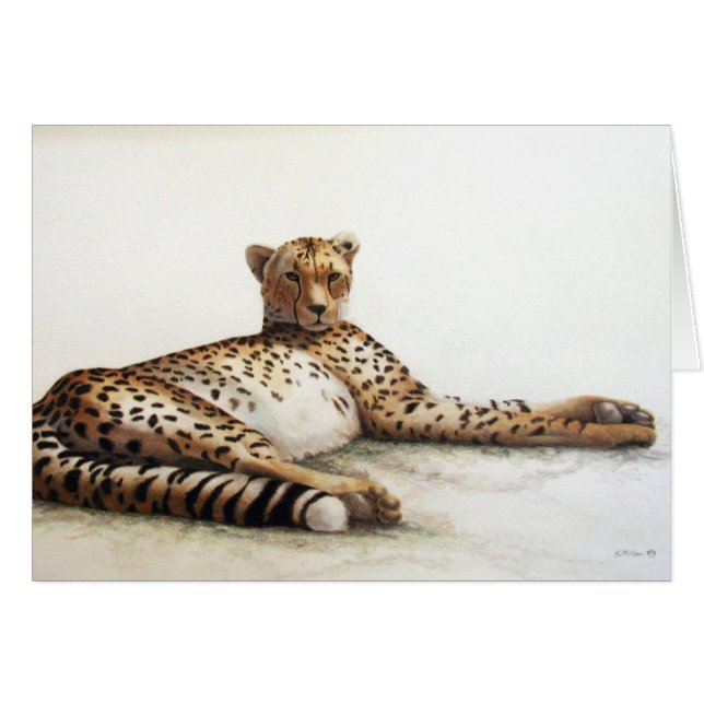 Cheetah Hälsningskort (Framsidan Horizontal)