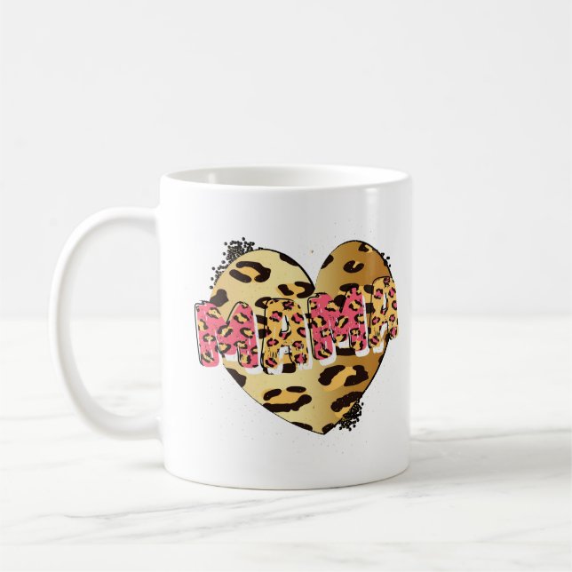 Cheetah Heart Mamma Kaffemugg (Vänster)