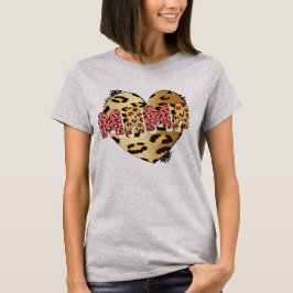 Cheetah Heart Mamma T-Shirt