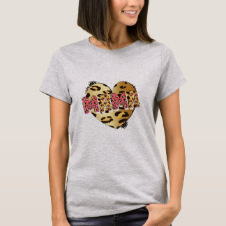 Cheetah Heart Mamma T Shirt