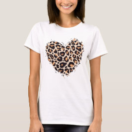 Cheetah Heart T Shirt