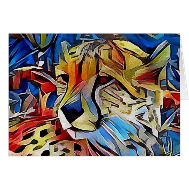 Cheetah i afrika hälsningskort (Framsidan Horizontal)