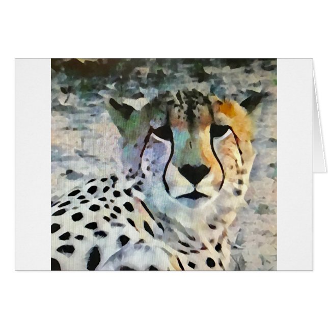 Cheetah i afrika hälsningskort (Framsidan Horizontal)